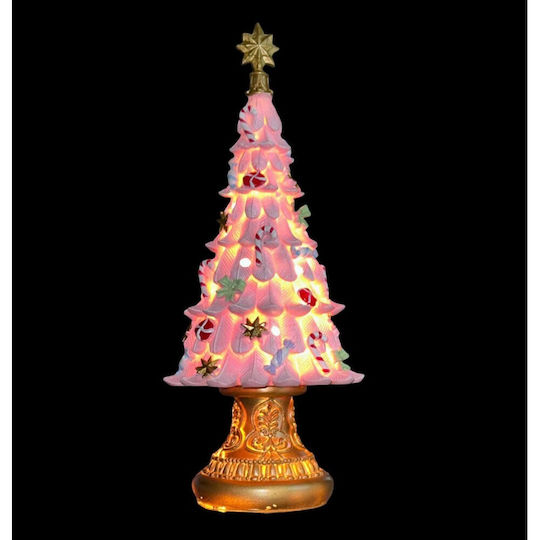 Beleuchtetes Weihnachtsdekorationen mit Bäumen 40cm Batterie Rosa Beleuchtetes Weihnachtsdekorationen mit Bäumen 40cm Batterie Rosa