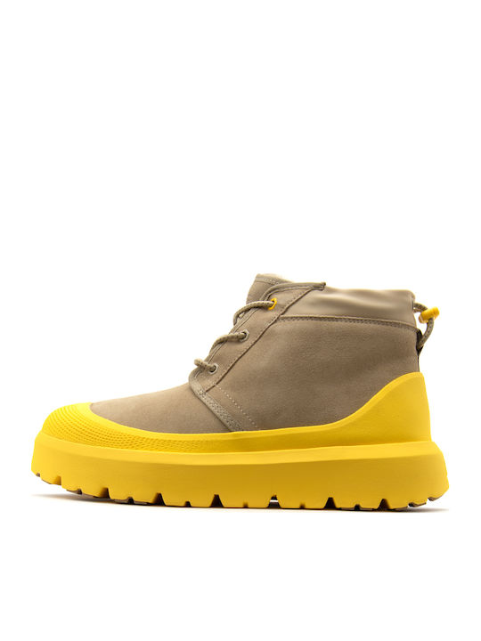 Neumel Weather Suede Men's Waterproof Yellow Boots