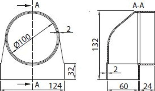 Vents Elbow Connector 4-00010-77125