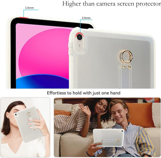 Silikon Hülle Mit Armband Für Das Handgelenk Transparent Für Apple iPad 10,9" (2022) / iPad 11" (2025)