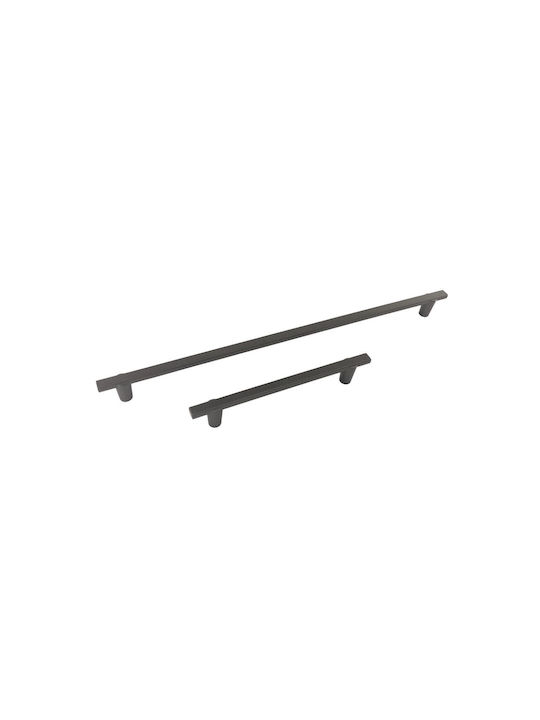 Gtv Ray Möbelgriff aus Zamak Graphit 14mm Lochabstände 320mm UZ-RAY-320-25