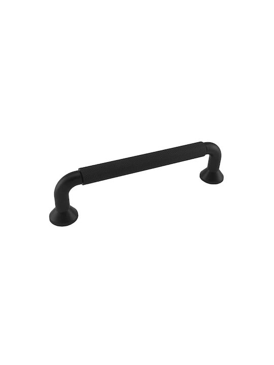Gtv Möbelgriff aus Metall Schwarz mit Lochabstände 192mm UA-STRUCTURE-192-20M