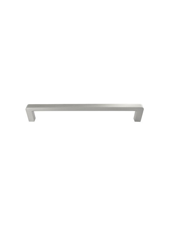 Gtv Bagio Λαβή Επίπλου από Ζάμακ & Μέταλλο Brushed Steel Φ8.5mm (Απόσταση Κέντρων 160mm) UZ-BAGIO-160-06