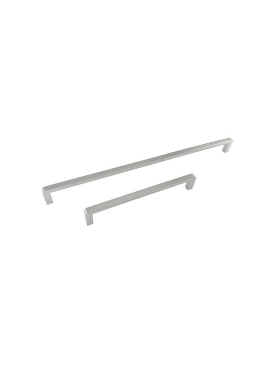 Gtv Bagio Möbelgriff aus Zamak & Metall gebürsteter Stahl Farbe Φ8.5mm Lochabstände 160mm UZ-BAGIO-160-06