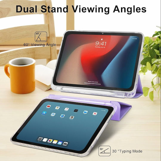 SSCase Buchhülle Ständer Stift Lila Apple iPad 10,9" (2022) / iPad 11" (2025)