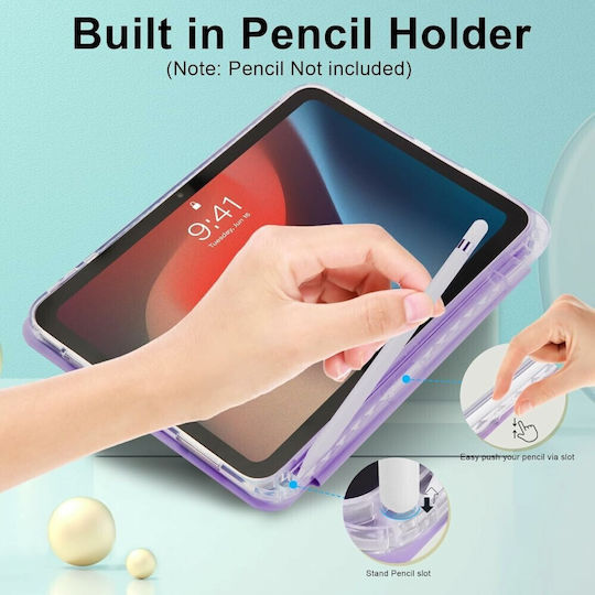 SSCase Buchhülle Ständer Stift Lila Apple iPad 10,9" (2022) / iPad 11" (2025)