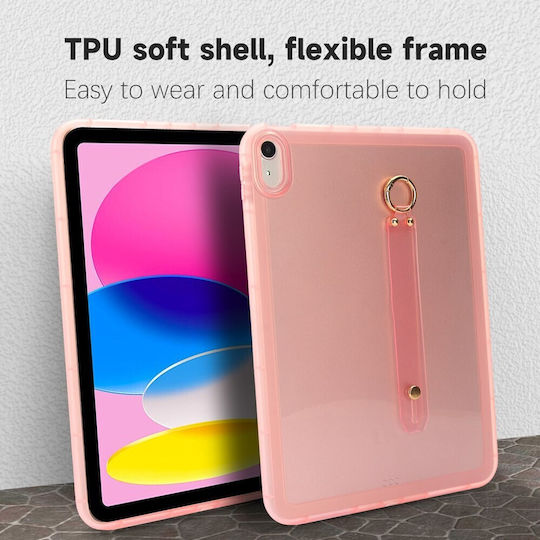 Silikon Armband Handgelenk Hülle Halbdurchsichtig Rosa Apple iPad 10,9" (2022) / iPad 11" (2025)