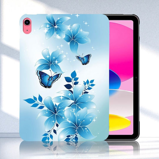 Silikon Hülle Blau Schmetterlinge Apple iPad 10,9" (2022) / iPad 11" (2025)