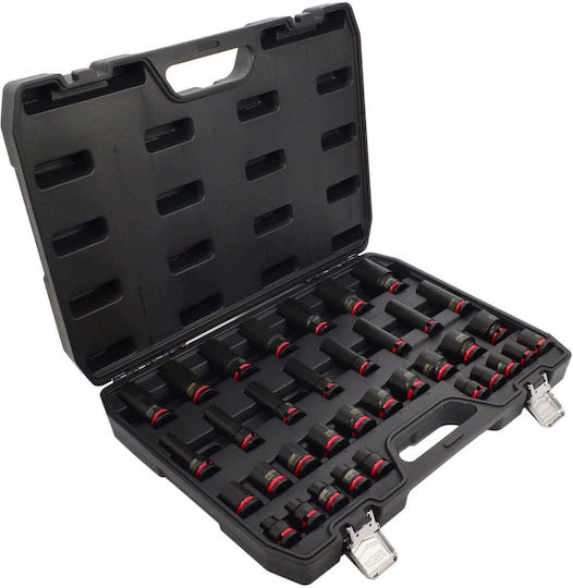 AWTools Long Sockets With 1/2" Frame Host Set 35 Pieces