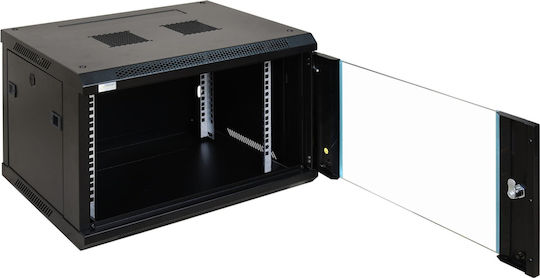 Pulsar Wall Mounted Rack Cabinet 6U 60x45x37cm Grey RWA664