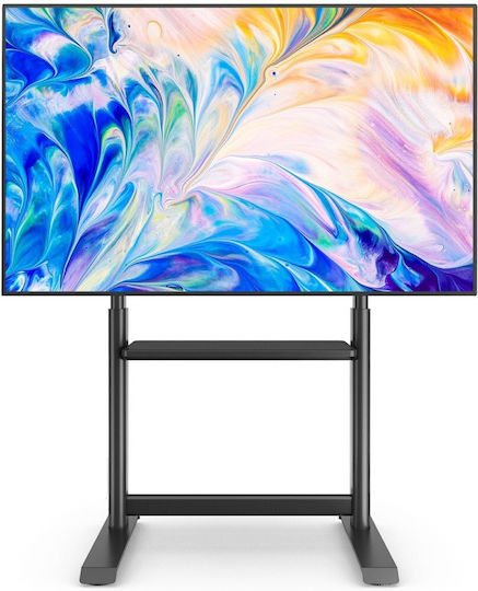 Techly ICA-TR130BK Suport TV de Podea Până la 86" și 68 kg Argintiu