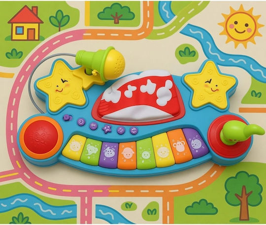 Instrument Muzical cu Muzică, Lumină și Sunete pentru 18+ Luni