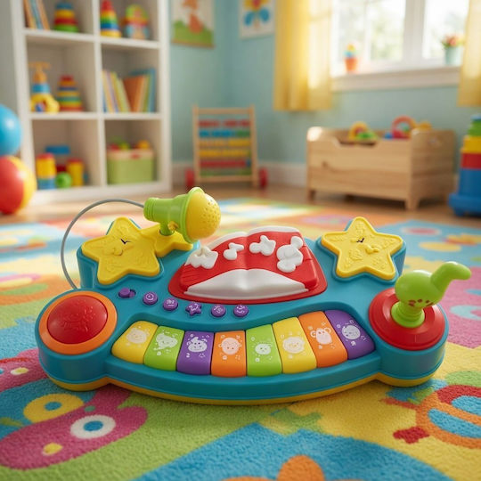Instrument Muzical cu Muzică, Lumină și Sunete pentru 18+ Luni