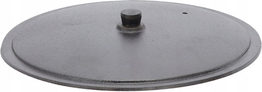 Cast Iron Hunting Pot Lid Legs Outdoor Cooking 8 Liters 32x47 Cm Black