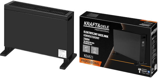Kraft & Dele Floor Convector Heater 2000W with Electronic Thermostat and WiFi Black