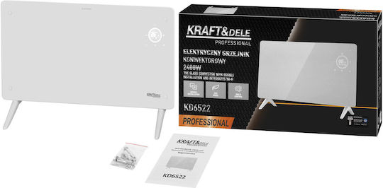 Kraft & Dele Convector De Pardoseală 2400W Cu Termostat Electronic Și WiFi Negru