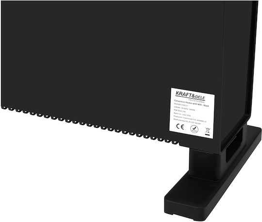 Kraft & Dele Floor Convector Heater 2000W with Electronic Thermostat and WiFi Black