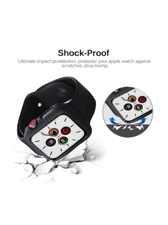 Cadru Dur Lavandă Gri 2-în-1 + Sticlă Călită Apple Watch 40mm