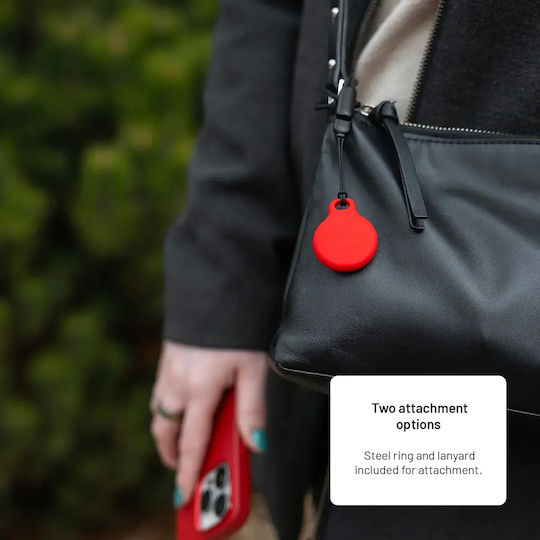 Fixed Airtag Silky Schlüsselbund-Etui Weiß