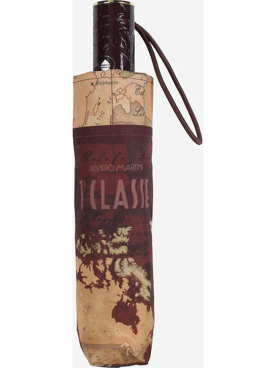 Alviero Martini 1a Classe Automatischer Kompakt Regenschirm Braun Alviero Martini 1a Classe Automatischer Kompakt Regenschirm Braun