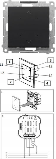 Kontakt-Simon Vertiefter Mechanismus Elektrischer Wandtaster Wi-Fi Rollläden