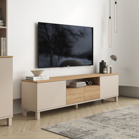 Έπιπλο Τηλεόρασης Mood Μπεζ Μ180xΠ50xΥ35cm