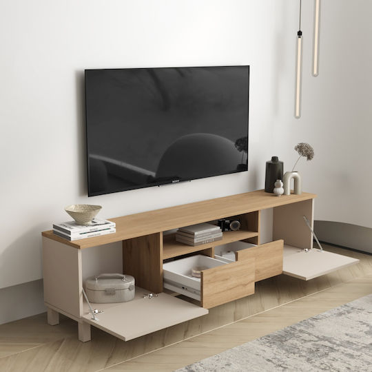 Έπιπλο Τηλεόρασης Mood Μπεζ Μ180xΠ50xΥ35cm