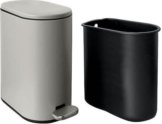 Sidirela Kunststoff Satz Badezimmereimer und Bürste Soft Close 5lt Braune