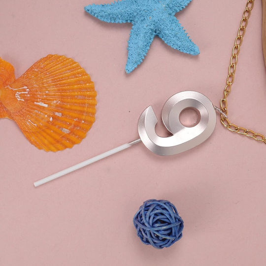 Number 9 Candle Flippy Diamond Model 5 X 3.4 Cm Silver