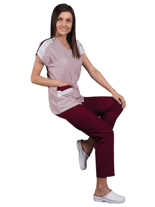 Frauen Arbeitshemden und T-Shirts Bordeaux Zebra Bordeaux 90504003 Beunique Burgundisch