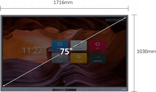 Metz Διαδραστικός Πίνακας Αφής 75" Android