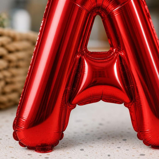 Set 5 Red Foil Balloons 40cm