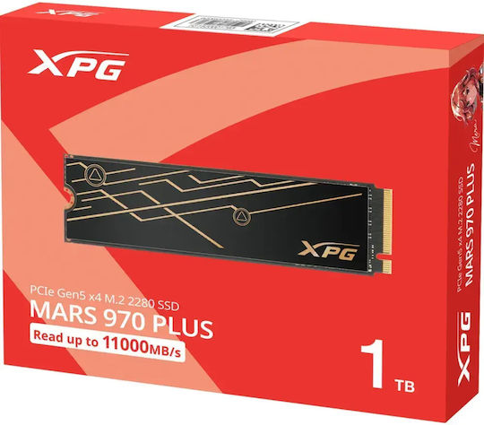 Adata Mars 970 Plus SSD 1TB de tip M.2 cu conexiune PCI Express 5.0 (Compatibil cu PS5) SMAR-970PL-1TCS