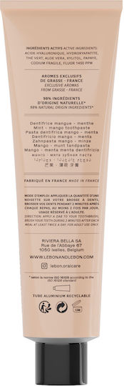 Lebon Back To Pampelonne Mango Mint Toothpaste for Sensitive Teeth, Whitening, Ulitis, Periodontitis, Plaque & Cavities 75ml
