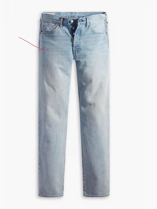 501 Herren Jeanshose Regulär Gerade Fit Hellblau