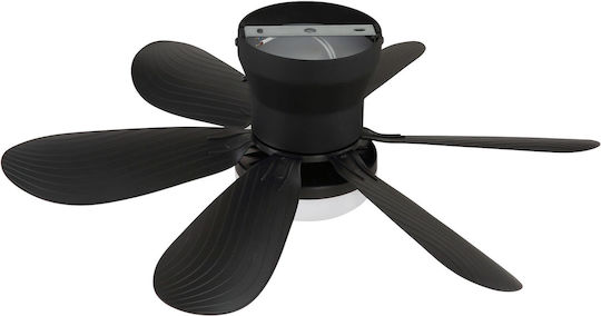 Globo Lighting Ανεμιστήρας Οροφής 51cm με Φως Μαύρος