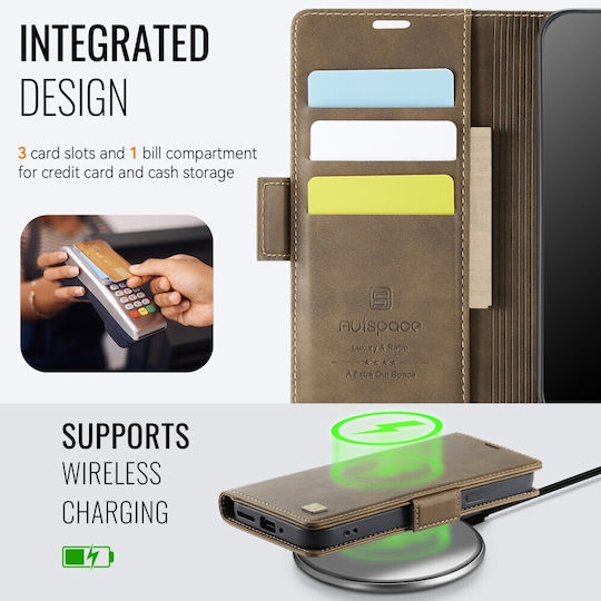 Autspace A11 Retro Wallet Brown Google Pixel 11 Pro XL