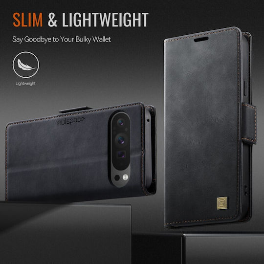 Autspace A11 Retro Wallet Black (Google Pixel 11 Pro XL)