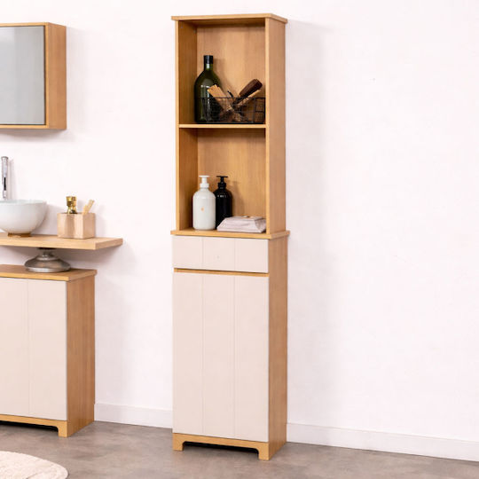 Eurocasa Bathroom Column Cabinet Floor M38xD26xH174.5cm Brown