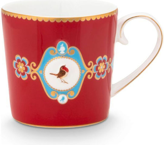 PiP Studio Love Birds Medallion Червена Порцеланова Чаша 190 мл 2 Бройки