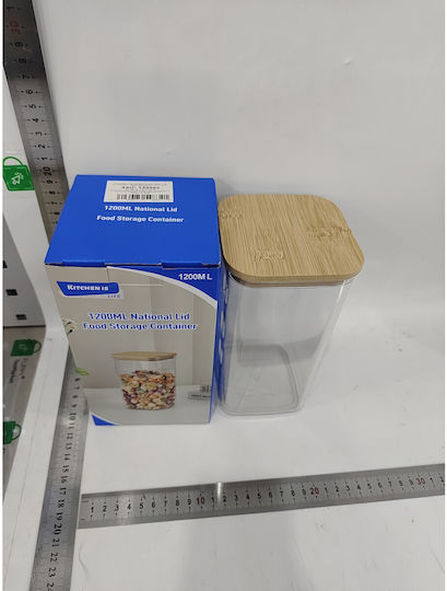 Caseta Cereale cu Capac Plastic Transparent 1200ml