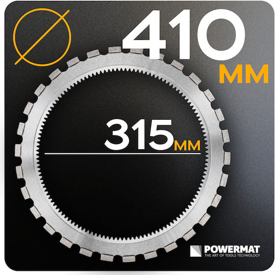 Powermat Δίσκος Κοπής Δομικών Υλικών με 30 Δόντια 410mm