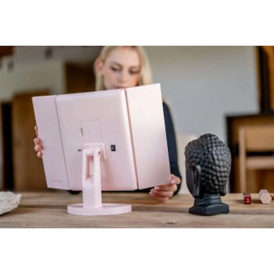 Humanas Fisura Schminkspiegel mit Licht Rosa