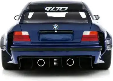 Model Mașină BMW E36 Lto Sedan Turbo Khyzyl Saleem Avus Albastru 2023 Scara 1:18 Otto Models Ot1174