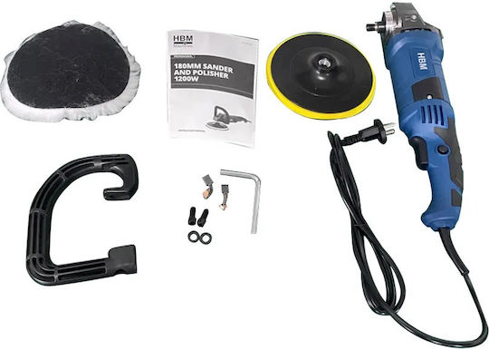 HBM Machines H131542 Въртящ се Полиращ Уред 1200W с Скорост 1200-3800rpm и Регулиране на Оборотите