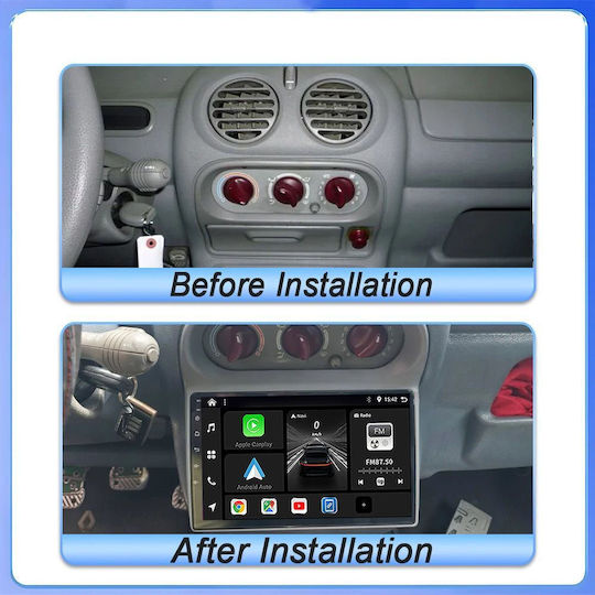 Digital IQ Auto-Audiosystem Für Renault Twingo 2007-2014 Bluetooth USB Eingebautes Wi-Fi GPS Apple CarPlay Android Auto Mit 9 Zoll Touchscreen