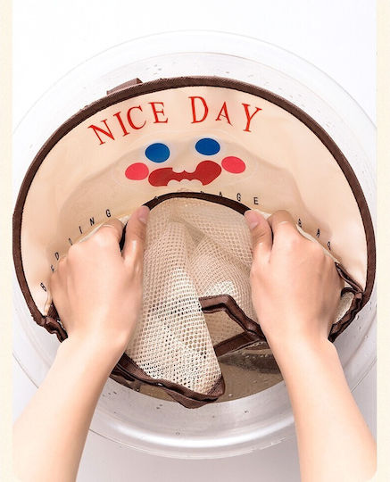Fabric Hanging Storage Bag for Socks / Underwear in Brown Colour 40x10x44cm