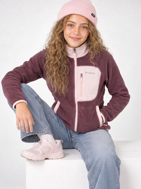 Kids Fleece Cardigan Brown Fast Trek