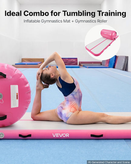 Vevor AirTrack Artistic Gymnastics Exercise Mat Pink