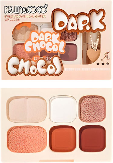 Kevin&Coco Matte Eye Shadows Palette in Pressed Powder Form Orange 10.4gr